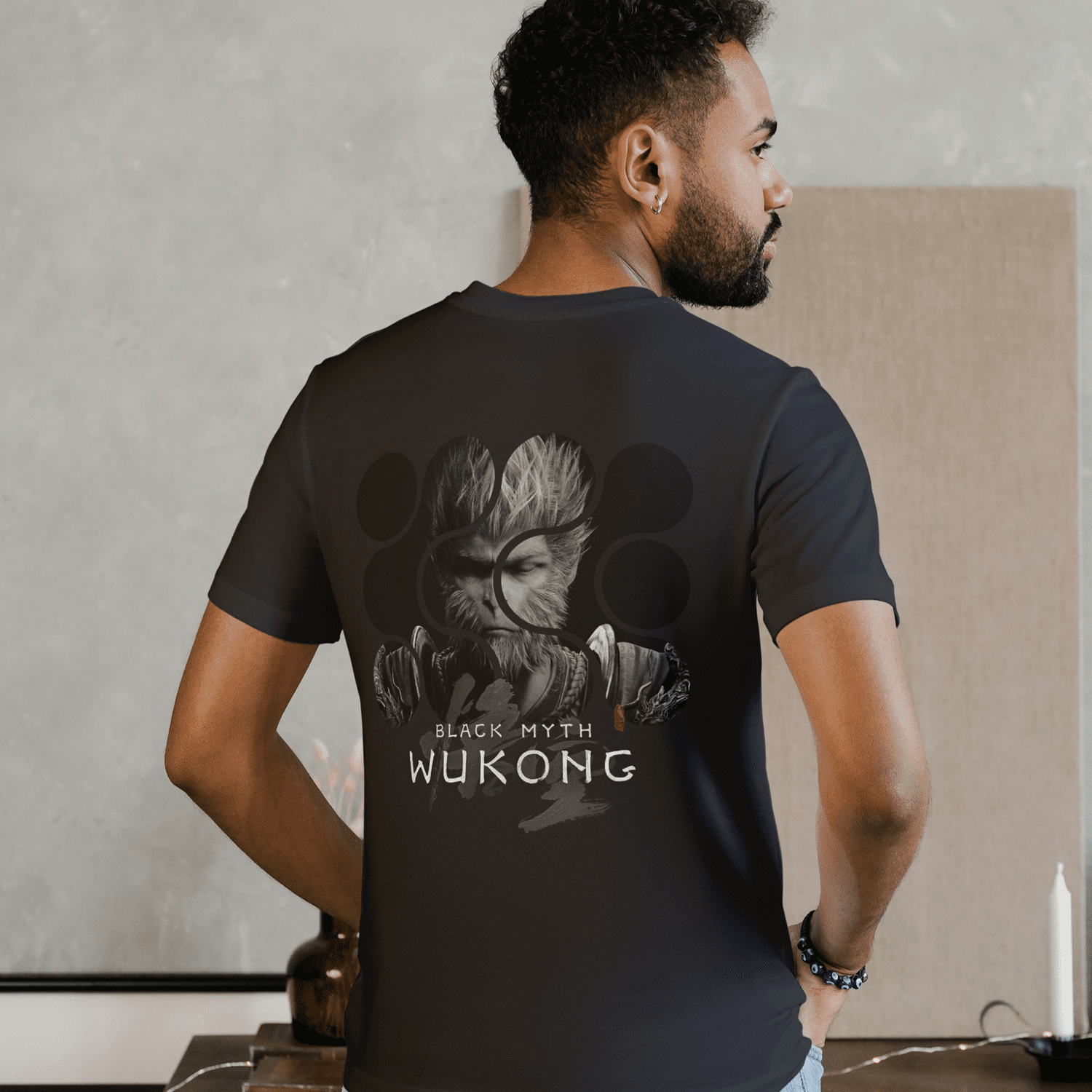 Black Myth Wukong – Mythic Warrior Black T shirt Back