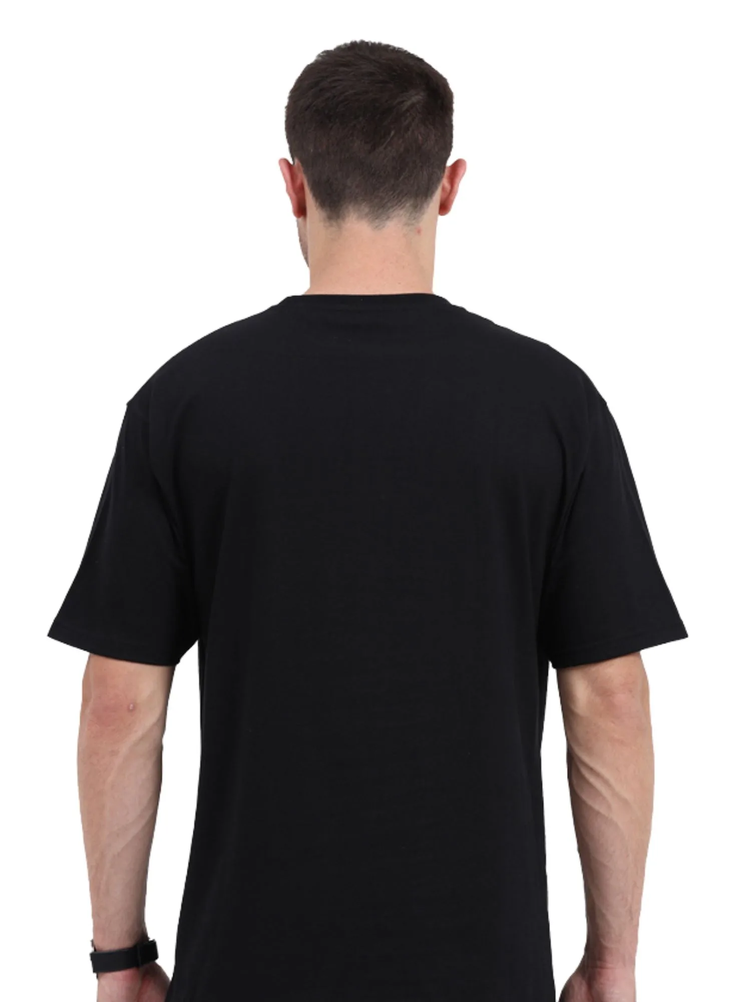 Plain Black Oversized T shirt Back