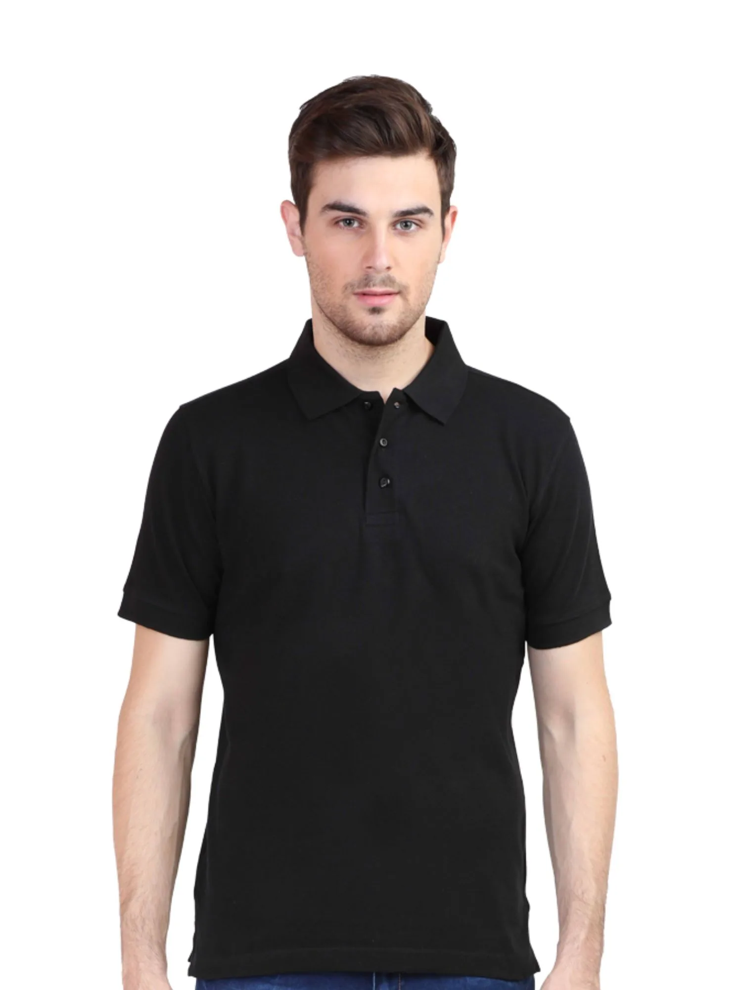 Plain Black Polo T shirt